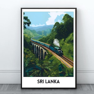 Sri Lanka Travel Printable Poster - Sri Lanka Trip Print -Cityscape Painting -Digital Print Wall Art -Sri Lanka Home Decor -Birthday Present