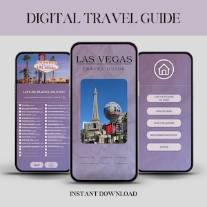 Guía de viajes digital de Las Vegas -Planificador de viajes móvil de Las Vegas -Lugares para visitar en Las Vegas 2024 -Lista de deseos de Las Vegas -Itinerario de viaje a Nevada