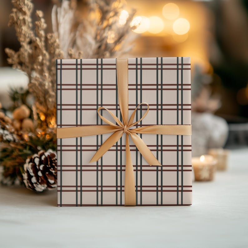 Gingham Wrapping Paper: Rustic Chic Gift Wrap (Set of 3) image 20