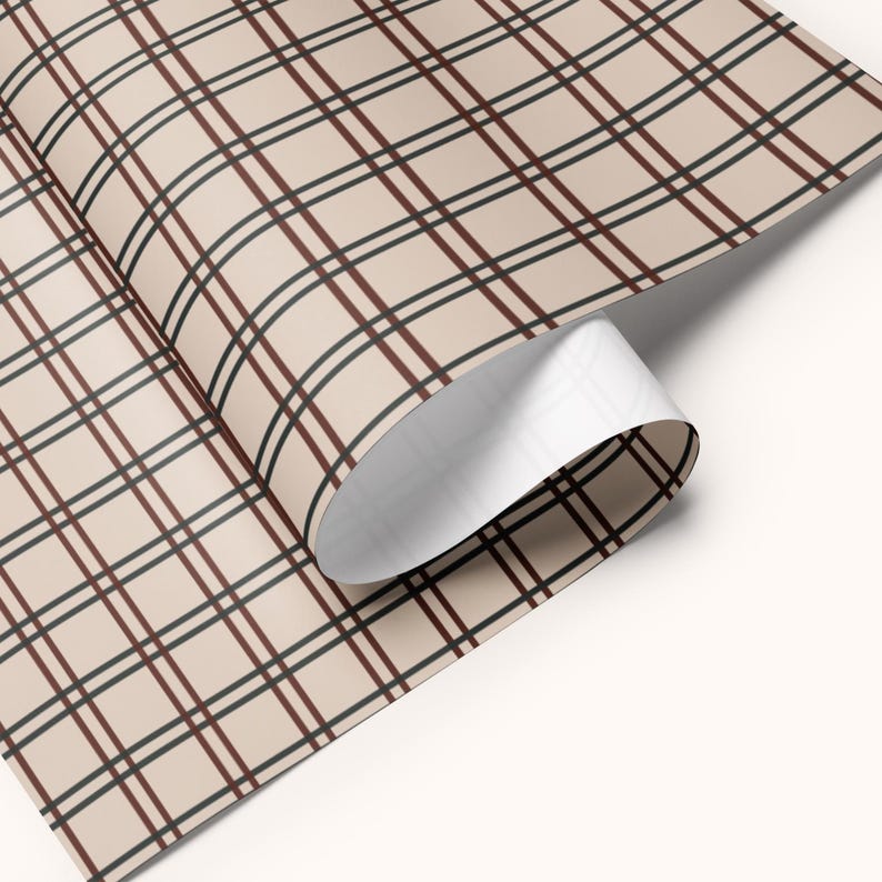 Gingham Wrapping Paper: Rustic Chic Gift Wrap (Set of 3) image 4