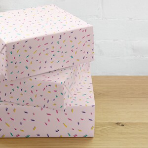 Premium Pink Sprinkle Birthday Party Wrapping Paper Sheets | Festive Celebration Gift Wrap for Birthdays | Vibrant & Fun Design