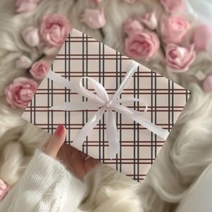 Gingham Wrapping Paper: Rustic Chic Gift Wrap (Set of 3) image 7