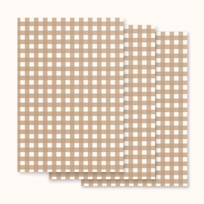 Natural Gingham Wrapping Paper: Rustic Chic Gift Wrap image 3