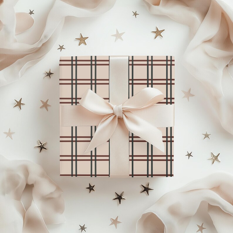 Gingham Wrapping Paper: Rustic Chic Gift Wrap (Set of 3) image 9