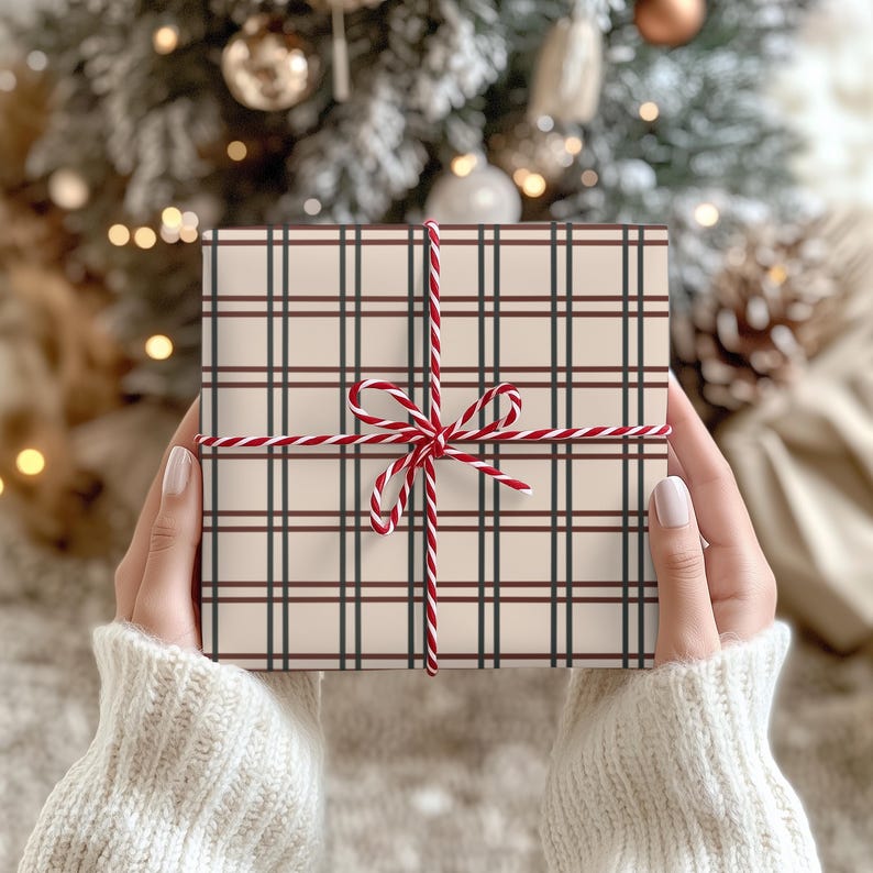 Gingham Wrapping Paper: Rustic Chic Gift Wrap (Set of 3) image 19