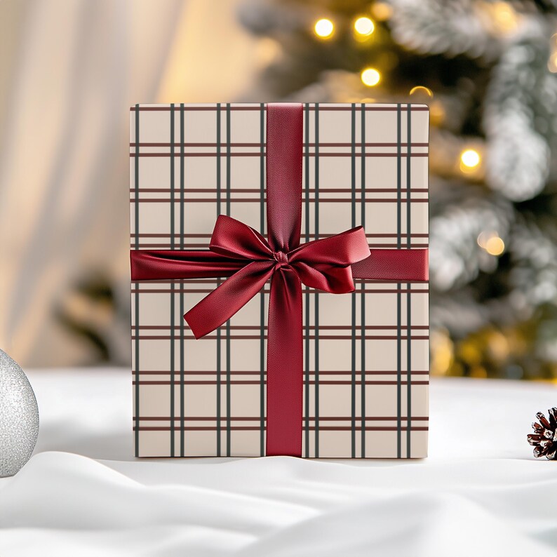 Gingham Wrapping Paper: Rustic Chic Gift Wrap (Set of 3) image 12