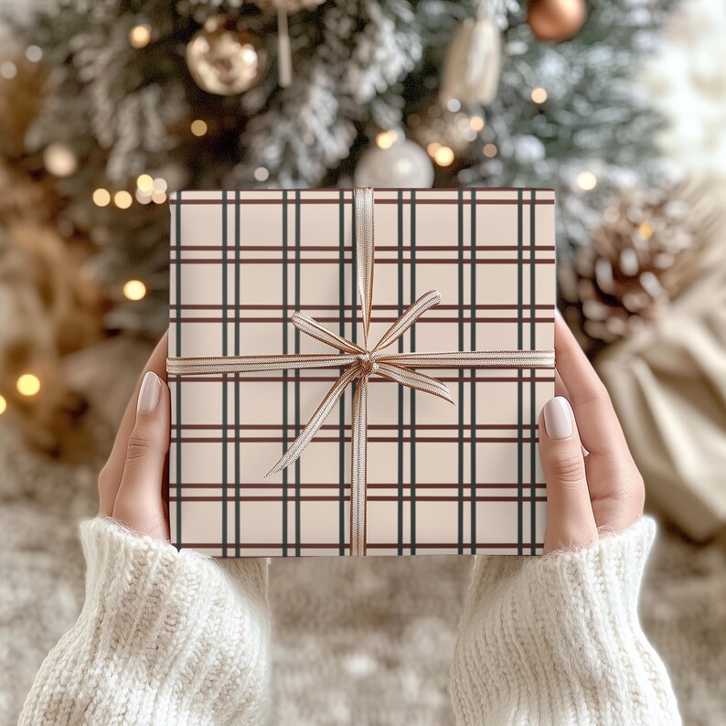 Gingham Wrapping Paper: Rustic Chic Gift Wrap (Set of 3) image 10