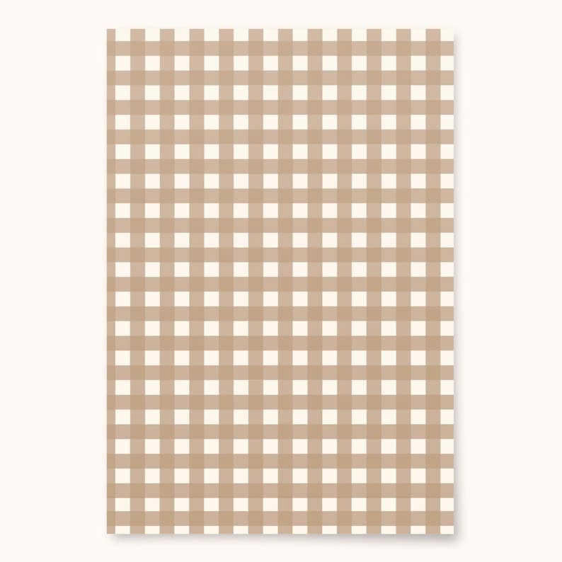 Natural Gingham Wrapping Paper: Rustic Chic Gift Wrap image 2