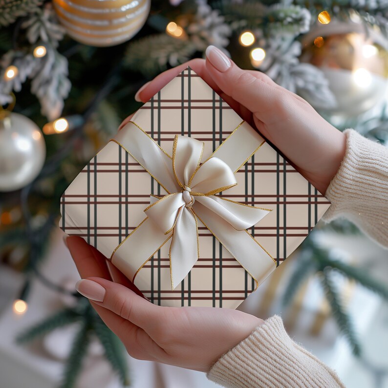 Gingham Wrapping Paper: Rustic Chic Gift Wrap (Set of 3) image 13