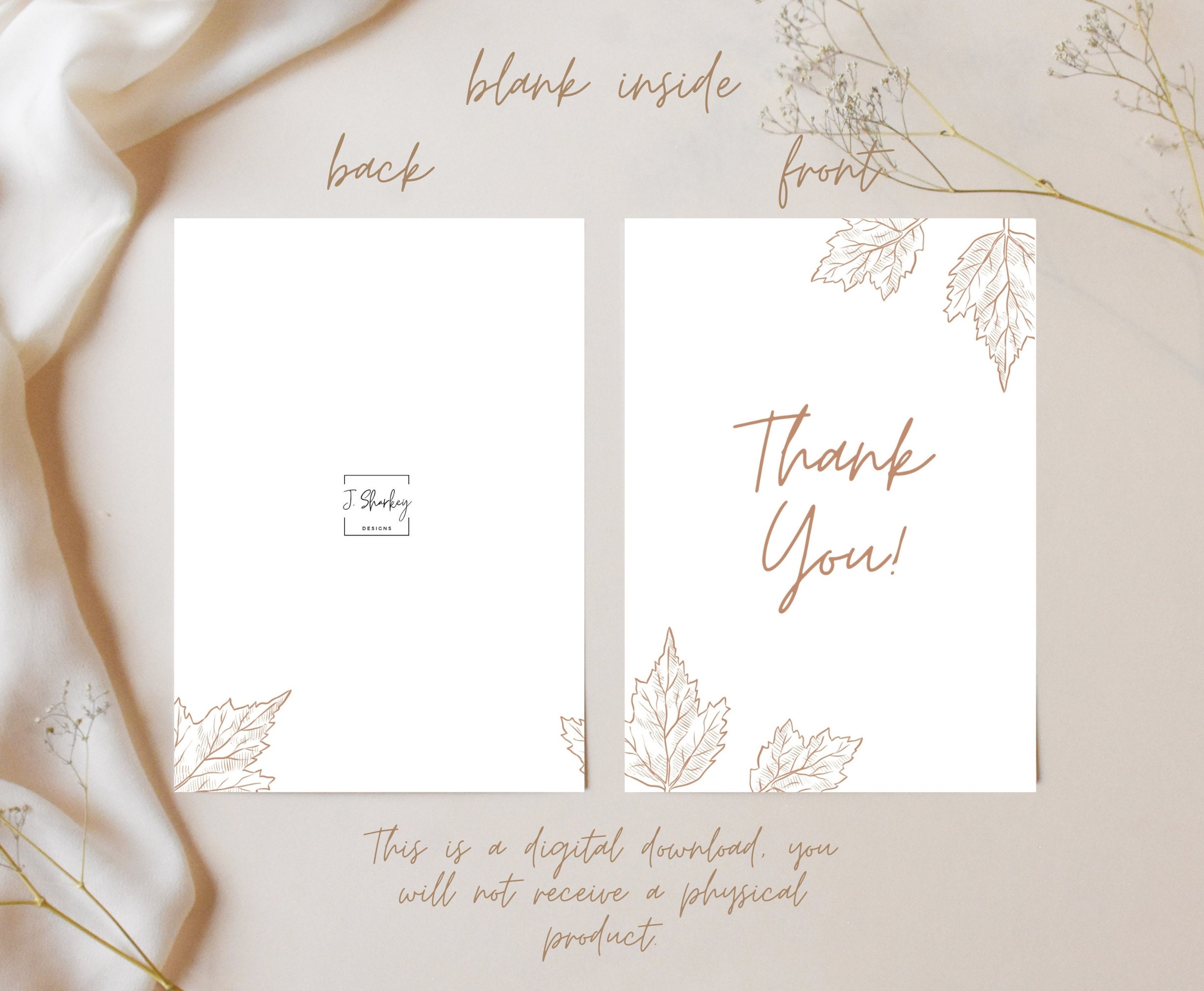 Thank You Card Instant Download - Etsy