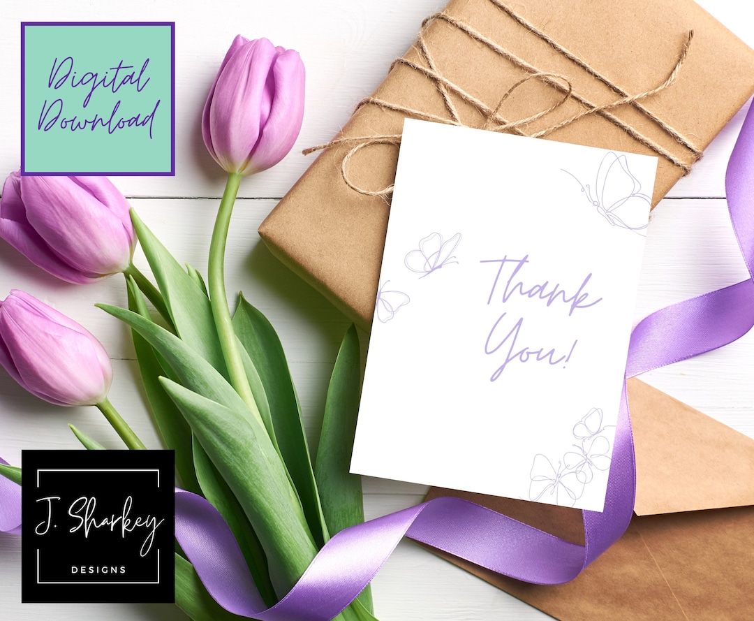 Thank You Card Instant Printable Download - Etsy