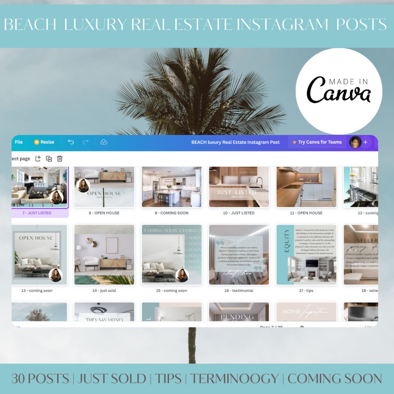 Beach Luxury Real Estate Post for Instagram | Luxury Posts | Real ...