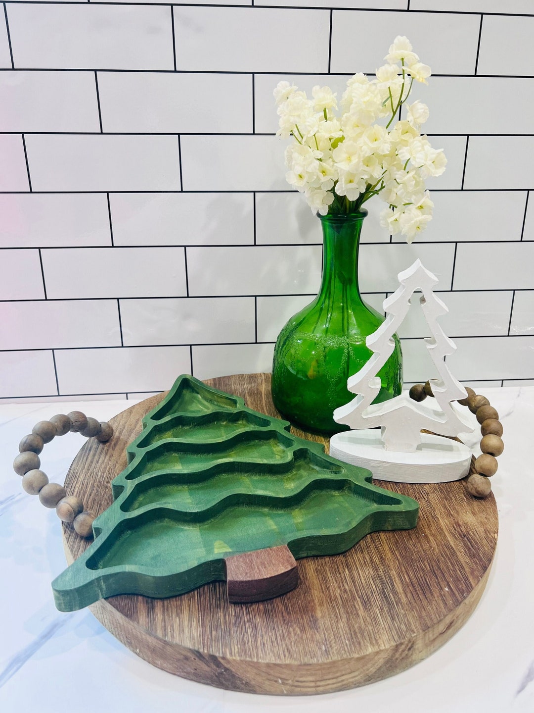 Christmas Tree Serving Tray Etsy