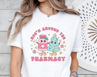 Pharmacy Tech Christmas Shirt, Pharmacy Technician Pharmacy XMAS TShirt For Pharmacist Gift, Pharmacy Party Crewneck Healthcare Sweatshirt
