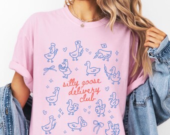 Funny Goose Labor And Delivery Nurse Comfort Color Shirt, L&D Mother Baby Nurse Shirt, Obstetrics Nursing RN Crewneck Nurse Gift For LPN