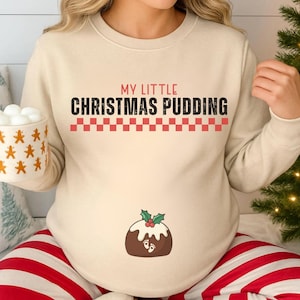 Christmas Pregnancy Sweatshirt, Christmas Couples Sweater, Pregnancy Reveal Sweater, Matching Pregnancy Announcement, Pregnant Holiday