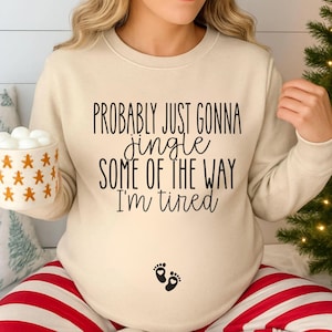 Christmas Pregnancy Sweatshirt, Christmas Couples Sweater, Pregnancy Reveal Sweater, Matching Pregnancy Announcement, Pregnant Holiday