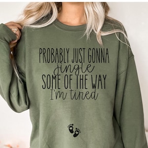 Christmas Pregnancy Sweatshirt, Christmas Couples Sweater, Pregnancy Reveal Sweater, Matching Pregnancy Announcement, Pregnant Holiday