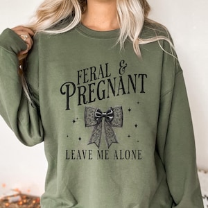 Pregnancy Announcement Dark Coquette Bow Sweatshirt, Funny Baby Announcement Sweatshirt, Maternity Sweater, Pregnant Mom To Be Baby Reveal