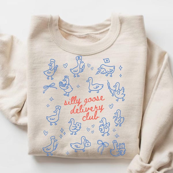 Funny Goose Labor And Delivery Nurse Sweatshirt, L&D Mother Baby Nurse Sweatshirt, Obstetrics Nursing RN Sweatshirt, Maternity LPN Sweater