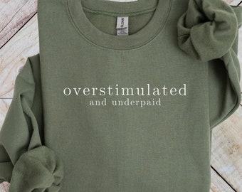 Overstimulated Sweatshirt for Mom, Cowboy Frog Sweater, Unhinged Sweater, Funny Mental Health Crewneck, Weirdcore Gen Z Anxiety Sweatshirt