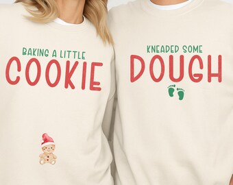 Christmas Pregnancy Sweatshirt, Christmas Couples Sweater, Pregnancy Reveal Sweater, Matching Pregnancy Announcement, Pregnant Holiday