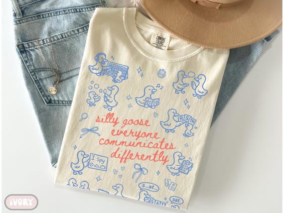 Funny Goose Speech Therapy Shirt, Speech Language Pathologist Comfort Color TShirt, SLP Crewneck, SLPA Speechie Graduation Gift