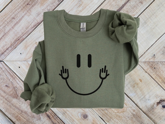 SILLY GOOD MIDDLE FINGER CARDIGAN size M : Funny Middle Finger Shirt Sarcastic Have A Nice Day