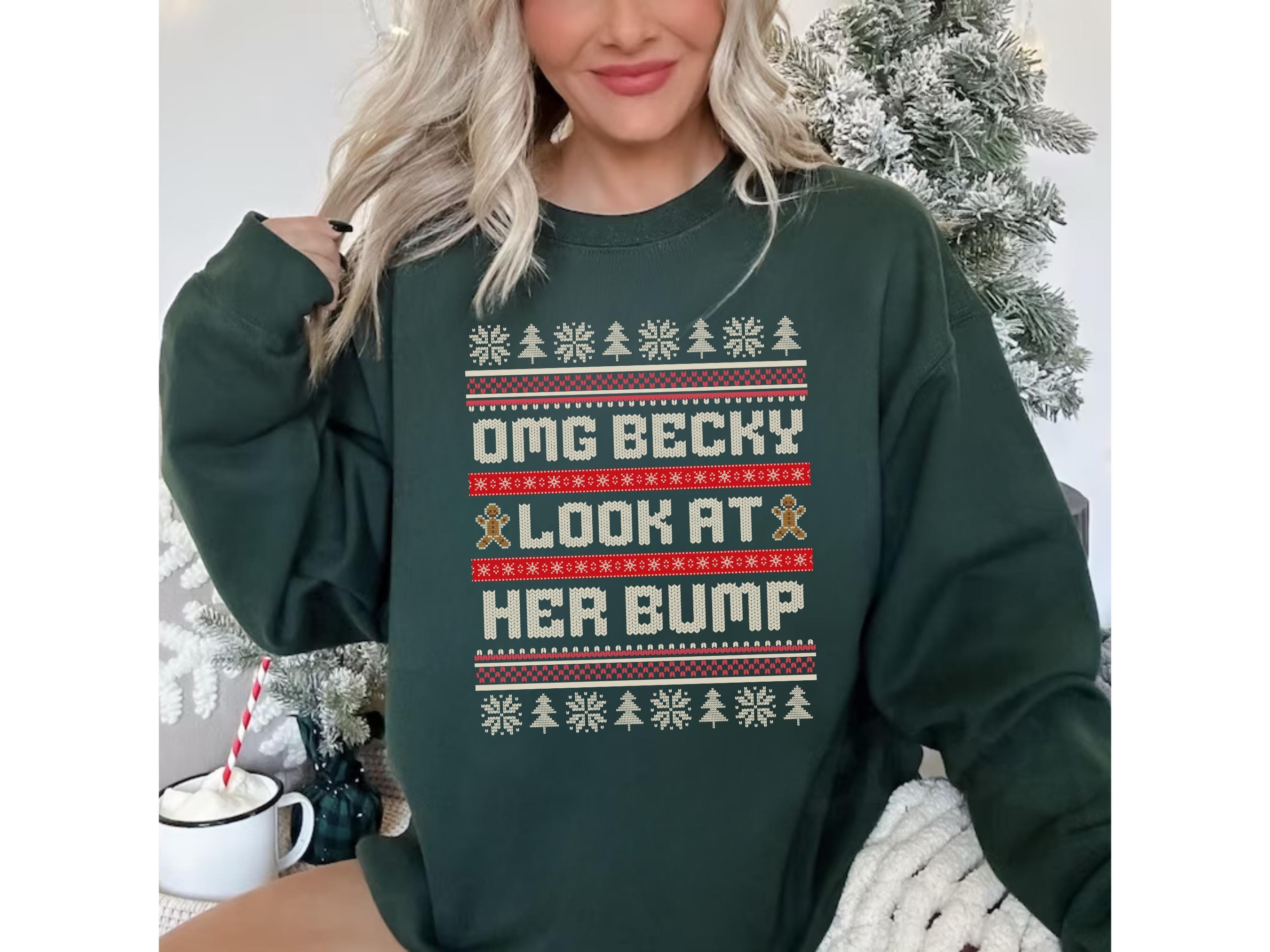 Womens Omg Becky Look At This Bump! Gold Shirt For Moms To Be Womens Omg Becky Look At This Bump! Gold Shirt For Moms To Be