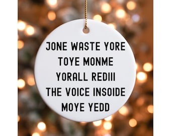 Funny Blink Lyrics Ornament Gift For Punk Rock Music Lover, Jone Waste Yore Grunge Christmas Ornament For Emo Rocker, I Miss You Song Meme