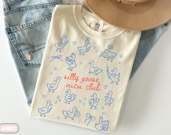 Funny Goose NICU Nurse Shirt Gift, Neonatal ICU Nurse Comfort Color Shirt, Neonatal Intensive Care Nurse Tee, Nicu Nursing Student TShirt