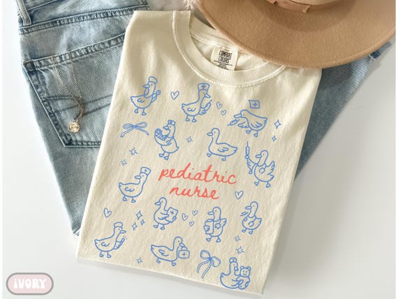 Funny Goose Pediatric Nurse TShirt, Pediatrics Nurse Graduation Gift, PICU Nurse Comfort Color Shirt, Peds Nurse Crewneck, Peds Rn Er Nurse