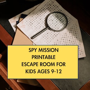 Escape Room for Kids | Party Game | Spy Mission | Printable Party Games | Family Game Night | Escape Room at Home | Mystery Puzzle Game