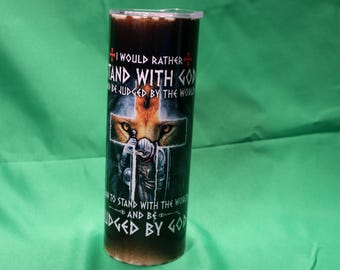 man of faith tumbler 20 oz #2