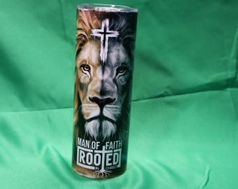 man of faith tumbler 20 oz #1