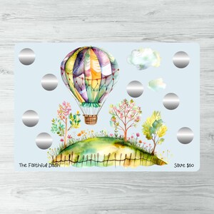 HOT AIR BALLOON | Scratch Off Savings Challenge | Save 60 | Laminated | A5 Size