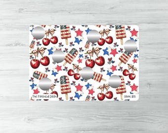 PATRIOTIC CHERRIES | Scratch Off Savings Challenge | Save 55 | Laminated | A5 Size