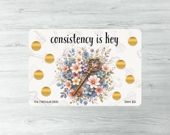 CONSISTENCY IS KEY  Scratch Off Savings Challenge | Save 52 | Laminated | A5 Size