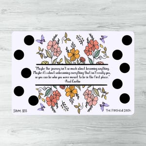 THE JOURNEY Scratch Off Savings Challenge | Save 55 | Amounts Under 10 | Laminated | A5 Size