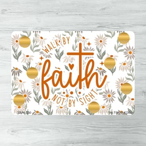 WALK BY FAITH | Scratch Off Savings Challenge | Save 50 | Laminated | A5 Size