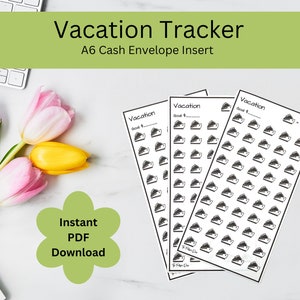 Vacation Savings Tracker | Cruise | Cash Envelope Insert | Budget Printable