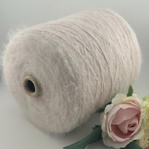Yarn on Cone, Fluffy yarn, Viscose yarn, Fiber polyamide, Soft baby yarn, Machine and Hand Knitting - 600m/100g - 656yds/3.52oz