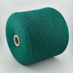 English Green Lace Weight Yarn: Cashmere Merino Viscose Blend on Cone