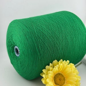 Soft Merino Yarn Cone, Yarn on cone, Wool yarn cone, Lace weight yarn, Machine knit - 1800m/100g -  1968yds/3.52oz