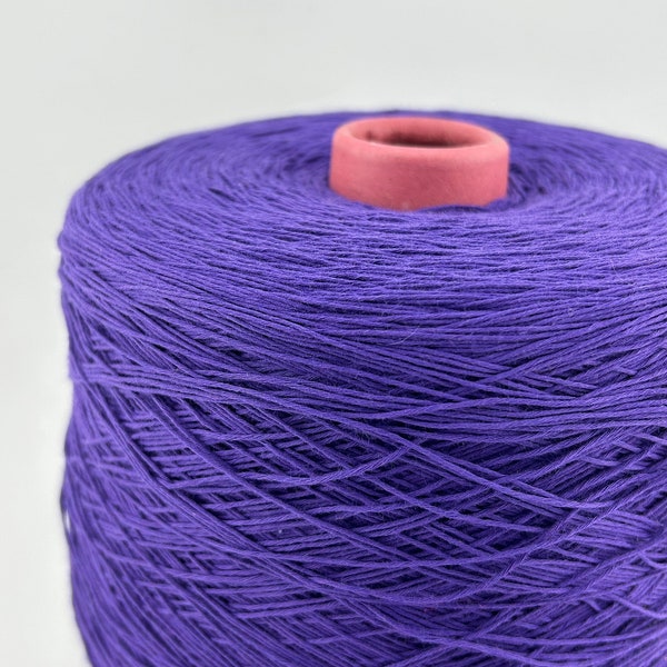 100% Combed Cotton Yarn,  Yarn on Cone, Lace Yarn, Tshirt Yarn, Knitting Machine, Crochet Yarn - 560m/100g - 612yds/3.52oz