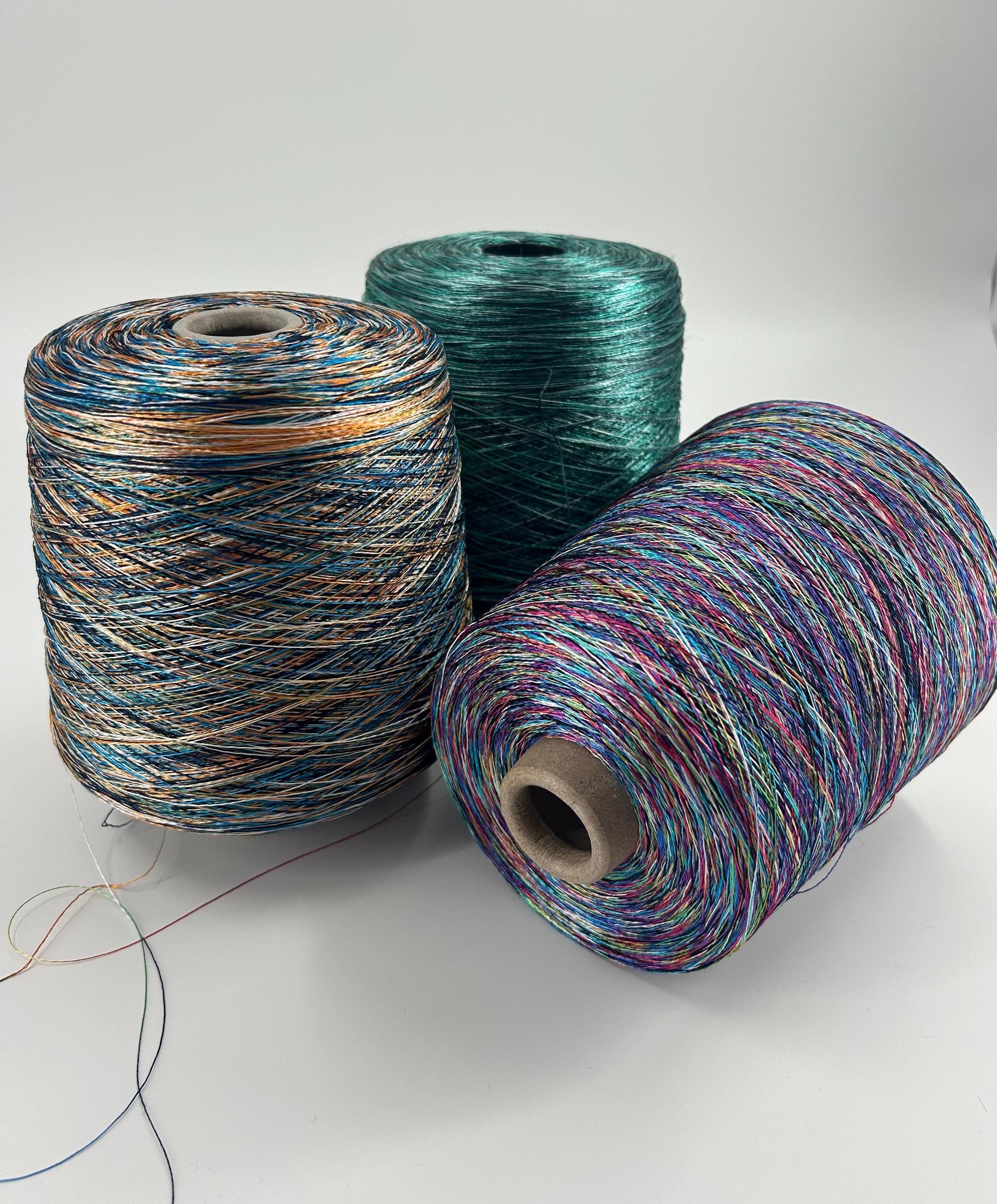 100% Viscose Lace Yarn Cone: Crochet, Knitting Machine Thread (1500m/100g)