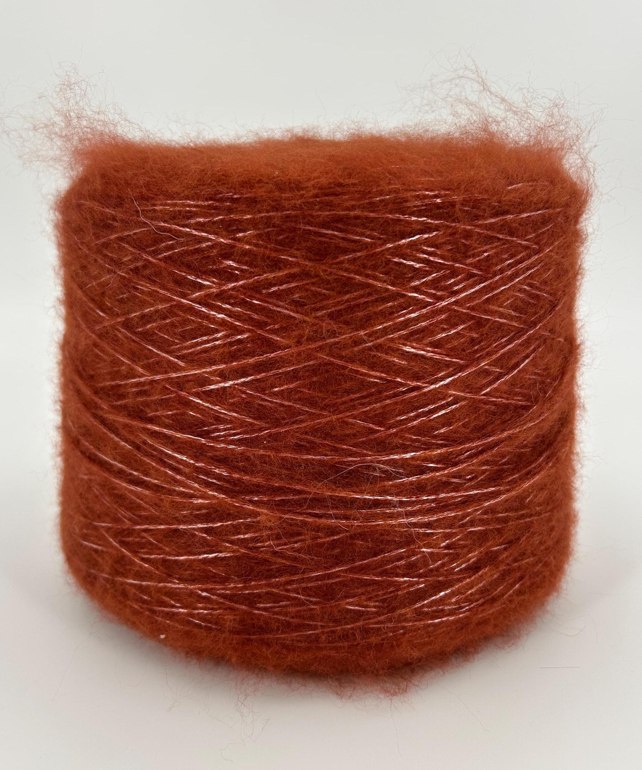 Rust Merino Wool Yarn Cone: Fluffy Knit & Crochet Yarn - Etsy