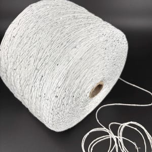 Cotton yarn, Cotton/Lurex - Tshirt Yarn, Yarn on Cone, Lurex yarn,  DK Cotton Yarn - 250m/100g - 273yds/3.52oz