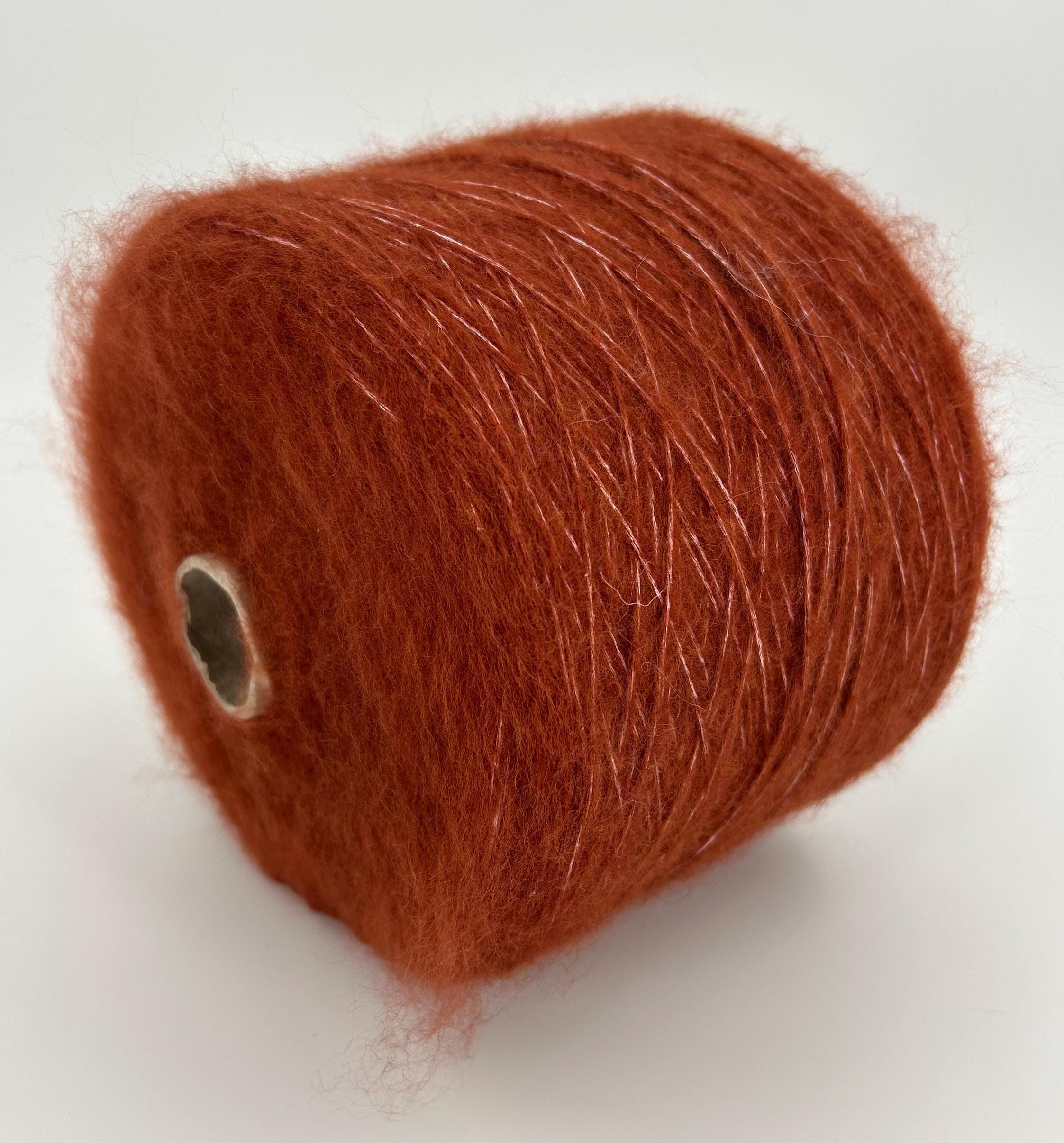 Rust Merino Wool Yarn Cone: Fluffy Knit & Crochet Yarn - Etsy