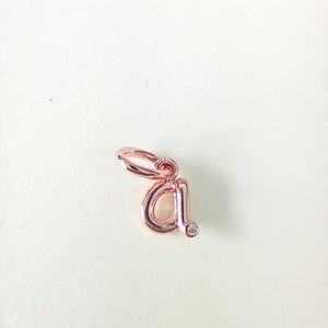 Pandora Rose Gold Moments Letra A Script Alfabeto Kirjainkoru Hela